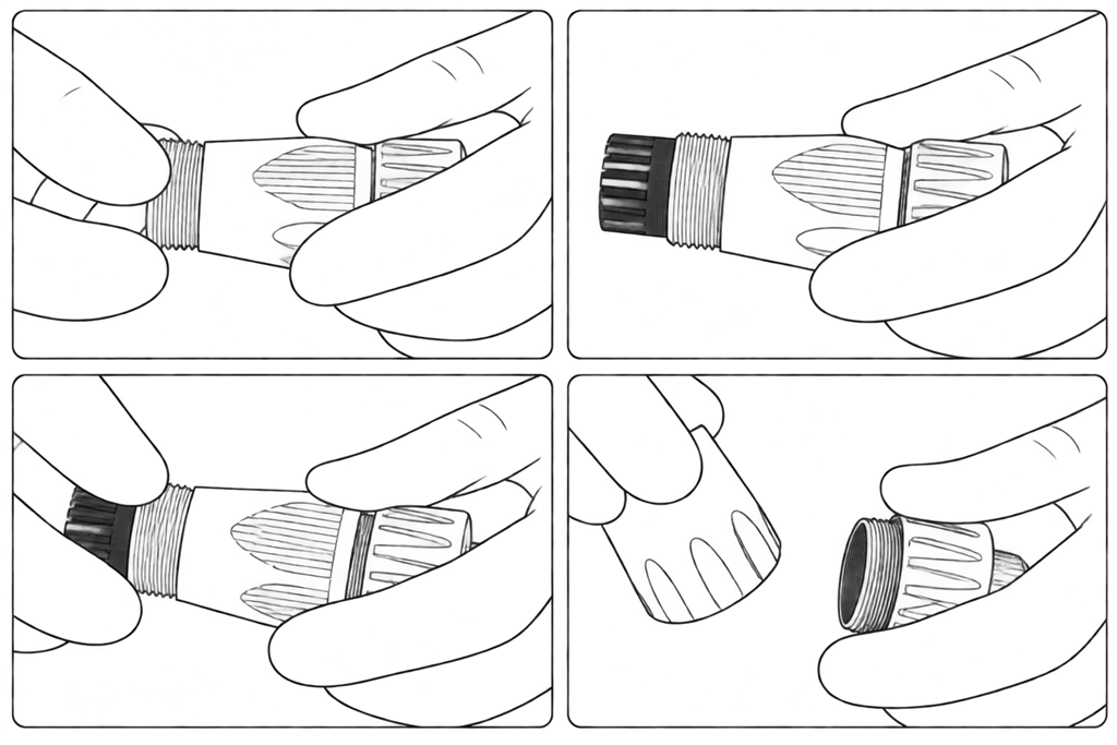 RJ45 waterproof gland connection steps