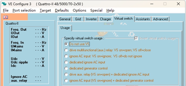 Virtual Switch Settings